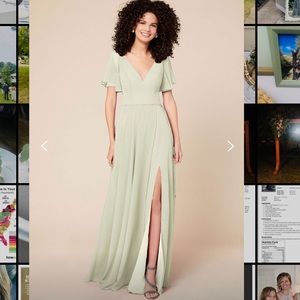 Dear Cleo- Long Bridesmaid Dress (Pistachio)
